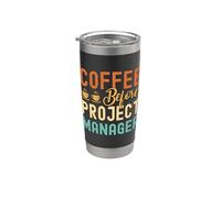 Coffee Before Scrum Master Coffee Lover Project Manager Bicchiere termico in acciaio inox doppia parete