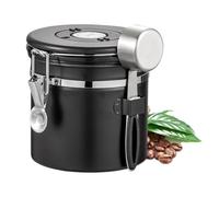 Coffee Box - Coffee Box con coperchio ermetico | Cucchiaio e esposto. Varino di cibo per sale, zucchero, cereali, caramelle, terreni di caffè, tè, dispensa.