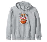 Coffee Boxer Dog Donut Boxers Felpa con Cappuccio