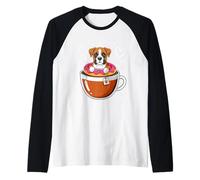 Coffee Boxer Dog Donut Boxers Maglia con Maniche Raglan