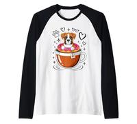 Coffee Boxer Dog Donut Boxers Maglia con Maniche Raglan