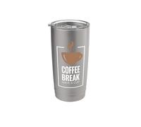 Coffee Break. Have A Cup. Design divertente del caffè. Bicchiere termico in acciaio inox doppia parete