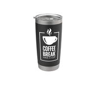 Coffee Break. Have A Cup. Design divertente del caffè. Bicchiere termico in acciaio inox doppia parete