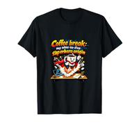 Coffee Break Superhero Ufficio Riunione Umorismo Grafica Maglietta