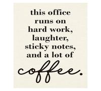 Coffee Break Wall Art - Humorous Teamwork & Workplace Motivational Poster, Office Kitchen or Coffee Station Decor, Funny Sign for Work(Unframed,08x12inch(20x30cm))