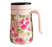 Coffee Caraffa, Insulated Tea Pot, Floral Pattern Coffee Caraffa, Removable Infuser Caraffa, 550 ml Coffee Caraffa, Hot Water Pitcher, Vacuum Insulated Coffee Caraffa per tè e caffè Pitcher