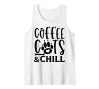 Coffee Cats & Chill - Collezione Lifestyle per Amanti dei Gatti Canotta