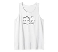 Coffee Cats Cozy Vibes - Cat Cozy Home caffè Delizia Relax Canotta