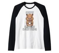 Coffee Changes Everything Maglia con Maniche Raglan