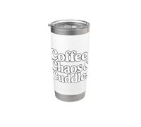 Coffee Chaos And Cuddles Bicchiere termico in acciaio inox doppia parete