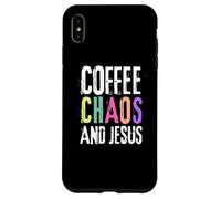 Coffee Chaos And Jesus Christ Christian Religious Love Faith Custodia per iPhone XS Max