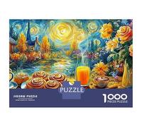 Coffee & Cinnamon 1000 Pezzi Puzzle Per Adulti E Bambini Più Grandi Fantasy Jigsaw Colorato Immagine Dipinta Festa Aziendale Travel Gift Qualità Premium 70x50cm/1000pcs