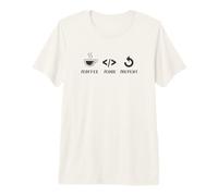 Coffee Code Repeat Funny Web Developers Programma di codifica Meme Maglietta Premium