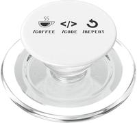 COFFEE CODE REPEAT Funny Web Developers Programma di codifica Meme PopSockets PopGrip per MagSafe