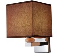 Coffee Color Wall Sconces Set of Two, Modern Candle Wall Lighting Industrial Fixtures with Fabric Lampshade, Bedside Wall Lamps for Bedroom Living Room Hallway Entryway Porch