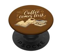 Coffee comes-first - ma prima una tazza di buon caffè PopSockets PopGrip Adesivo