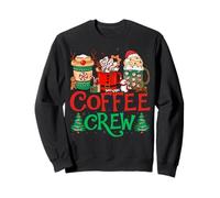Coffee Crew Xmas Holiday Santa Hat Coffee Drinker Christmas Felpa
