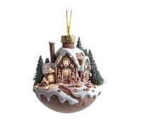 Coffee Cup - Christmas Ornaments | Christmas Decorations | Christmas Snow Houses Hot Chocolate Mug Ornaments, 2D Acrylic Christmas Tree Decoration Charm Hot Cocoa Theme Pendant for Winter Decor