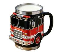 Coffee Cup - Resin & Stainless Steel, 3.94 x 3.54in Leakproof Drinkware Insulated | Novelty Firefighter Mug, Reusable Tumbler For Hot Tea, Water, Juice, Home, Ufficio, School, Compleanno, Holiday Pre