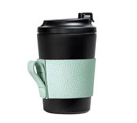 Coffee Cup Sleeves- 5.51 Inch Reusable Drink Holder | Pu Leather Heat-Resistant Coffee Mug Protector - Insulated Anti Slip Cup Sleeve for Coffees Milk Tea and Glass Mugs During Travel Camping