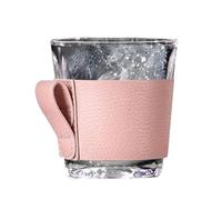 Coffee Cup Sleeves- 5.51 Inch Reusable Drink Holder | Pu Leather Heat-Resistant Coffee Mug Protector - Insulated Anti Slip Cup Sleeve for Coffees Milk Tea and Glass Mugs During Travel Camping