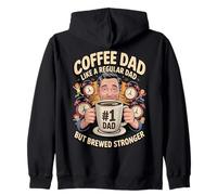 Coffee Dad Like a Regular Dad But Brewed Stronger Felpa con Cappuccio