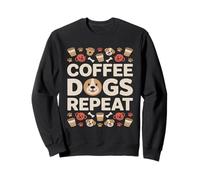 Coffee Dogs Repeat Corgi Dog Lover caffè Felpa