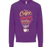 Coffee È Sempre Una Buona Idea Divertente Uomo Felpa Maglione