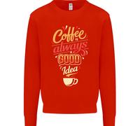 Coffee È Sempre Una Buona Idea Divertente Uomo Felpa Maglione