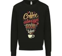 Coffee È Sempre Una Buona Idea Divertente Uomo Felpa Maglione