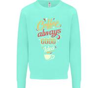 Coffee È Sempre Una Buona Idea Divertente Uomo Felpa Maglione