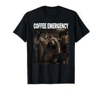 Coffee Emergency Macchina da caffè Amante degli Animali Maglietta