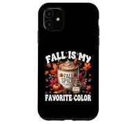 Coffee Fall Themed Graphic Women Fall Is My Favorite Color Custodia per iPhone 11