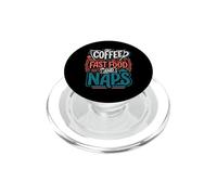 Coffee Fast Food And Naps Sonno alla caffeina PopSockets PopGrip per MagSafe