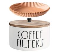Coffee Filter Storage - Farmhouse Wooden Organizer With Lid,Coffee Filter Storage Container - For Camping Travel Brew Pour Drip Serve