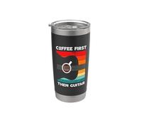 Coffee First Then Chitarrista - Chitarrista vintage Bicchiere termico in acciaio inox doppia parete