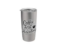 Coffee First Then Parenting Bicchiere termico in acciaio inox doppia parete