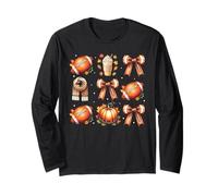 Coffee Football Fall Vibes Cozy Autumn Game Day Maglia a Manica