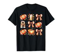 Coffee Football Fall Vibes Cozy Autumn Game Day Maglietta