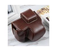 (Coffee) For Nikon Z50 / Z30 Camera Full Body Magnetic Leather Camera Case Bag with Strap