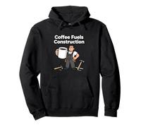 Coffee Fuels Construction Funny Worker Design Felpa con Cappuccio
