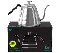 Coffee Gator Bollitore a collo d'oca con termometro, in acciaio inox da 1L(34 oz), piano cottura, bollitore per tè e caffè con beccuccio di precisione