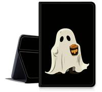 Coffee Ghosts Custodia per iPad di 9a/8a/7a generazione 10,2" 2021/2020/2019, custodia pieghevole in pelle PU antiurto con funzione di accensione/spegnimento automatico per iPad da 10,2 pollici