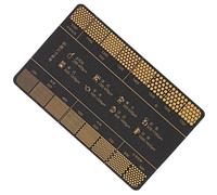 Coffee Grind Measure Tool ol, Grind Reference Card, 3,35 x 2,13 pollici Portable Precision Size Guide, Sturdy Brewing Ruler Measuring Tools for Brew Preparation, Cafe and Kitchen Use