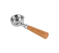 Coffee Handle, Compatibile con la macchina da caffè Barsetto di seconda generazione/Maxim in acciaio inossidabile con manico senza fondo, accessorio da 58 mm(Beech wood)