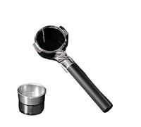 Coffee Handle, Compatibile con la maniglia della macchina da caffè senza fondo piatta nera MisChief Prank for E61(Queen bee powderbowl)