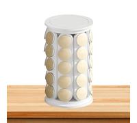 Coffee Holder, Pod Organizer, 12.99in Tea Rack, Rotating Stand Design, Space-Saving Storage Feature, Beverage Station Accessory for Kitchen Counters, Living Rooms, Settings