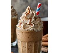 Coffee Ice Cream & Whipped Cream Notebook: 6x9 Inches, Softcover, 240 Blank Pages, Glossy