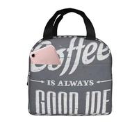Coffee Is Always A Good Idea Borsa Termica Con Manico Borsa Frigo Portatile Borse Termiche Per Lavoro Scuola Ufficio 22X20X13Cm