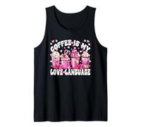 Coffee Is My Love Funny Language for Women Valentines Latte Canotta